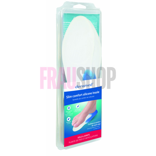 Устілка гелева з блакитною вставкою під п'яту, розмір на вибір, пара