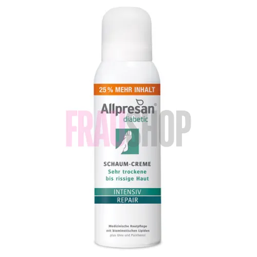 Крем-піна для сухої, потрісканої шкіри стоп та гомілок діабетиків, Allpresan Diabetic Intensive+Repair з сечовиною