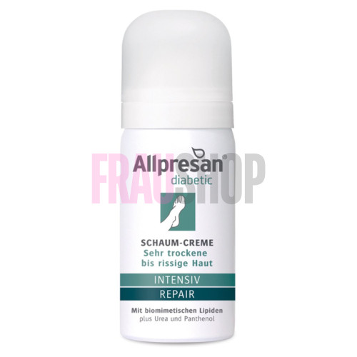 Крем-піна для сухої, потрісканої шкіри стоп та гомілок діабетиків, Allpresan Diabetic Intensive+Repair з сечовиною
