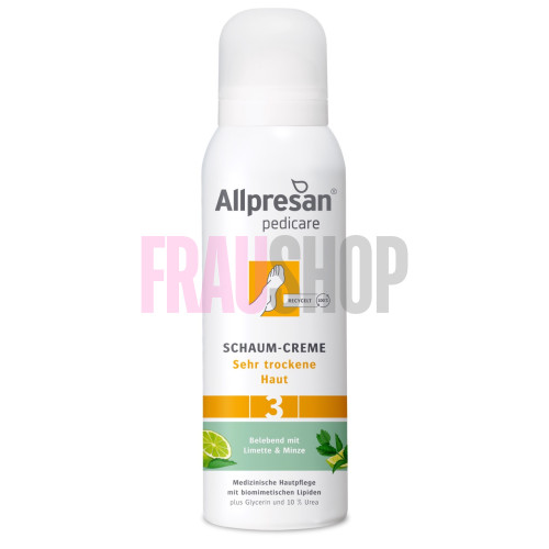 Крем-пена №3 для очень сухой кожи стоп "Лайм-мята", Original Schaum-Creme Allpresan 125 мл