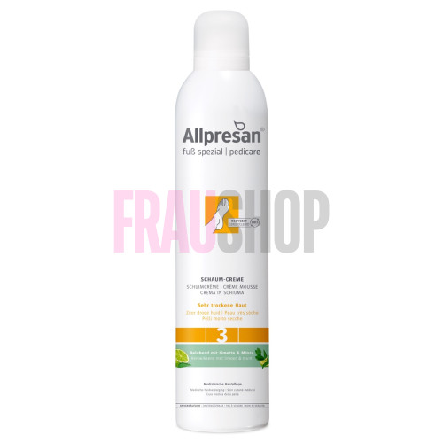 Крем-піна №3 для дуже сухої шкіри стоп "Лайм м'ята", Original Schaum-Creme Allpresan 300 мл