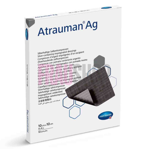 Пов'язка з маз'ю Atrauman Ag 10 смх10 см просочена сріблом (1 шт.)