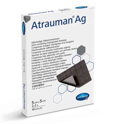 Пов’язка мазева Atrauman Ag 5см*5см просочена сріблом (1 шт.)