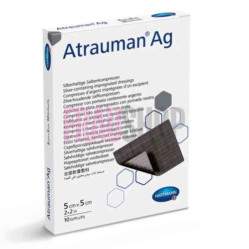 Пов’язка мазева Atrauman Ag 5см*5см просочена сріблом (1 шт.)