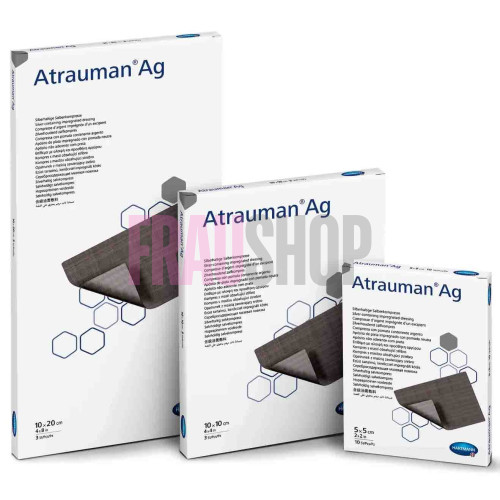 Пов'язки, просочені сріблом Atrauman Ag / Атрауман Аг 10см х 20см, 1шт