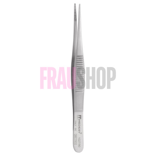 Пінцет прямий анатомічний з поперечною насічкою й закругленими краями Taylor, 9 см, Medesy (Італія)