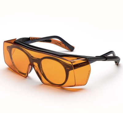 Окуляри захисні 5x7 від випромінювань фотополімерних ламп, регул. дужок, носіння з оптич. окулярами, Univet (Італія) 