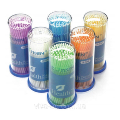 Аплікатори мікробраш жовті 1.5 мм для нанесення рідини (100 шт. В упаковке), Китай