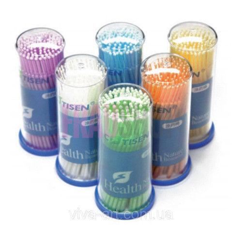 Аплікатори мікробраш жовті 1.5 мм для нанесення рідини (100 шт. В упаковке), Китай