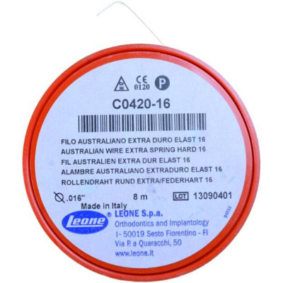 Дріт сталевий жорсткий, пружний для скоби Фрезера системи круглого перетину в мотку 0.4 мм (016'')