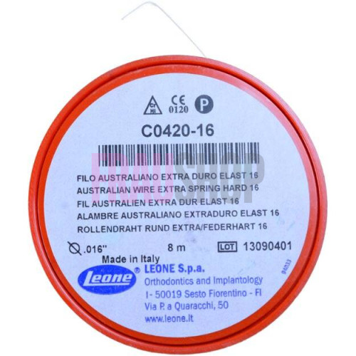 Дріт сталевий жорсткий, пружний для скоби Фрезера системи круглого перетину в мотку 0.4 мм (016'')