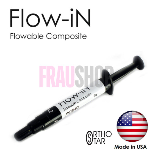 Гелеподібний композит Flow-in у шприці 2 г (без бонда) світлового затвердіння, Orthostar (США)