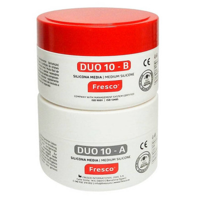 А-силікон Silicone DUO 10 - A + B Shore A 10 (середньої жорсткості) 250 г + 250г, Fresco (Іспанія)
