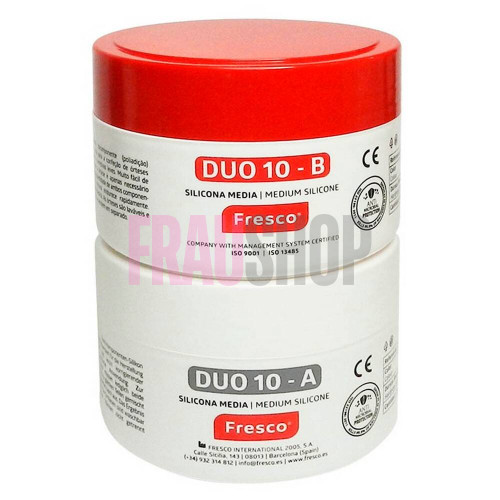 А-силікон Silicone DUO 10 - A + B Shore A 10 (середньої жорсткості) 250 г + 250г, Fresco (Іспанія)