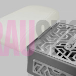 Витяжка для педикюру з фільтром ÜLKA Premium сіра з білою стійкою