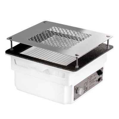 Вбудовувана манікюрна витяжка Teri 800 лівостороння біла (решітка металік)