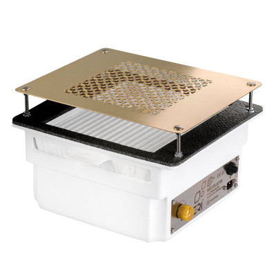 Вбудовувана манікюрна витяжка Teri Turbo біла (решітка золото)